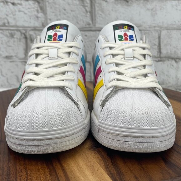 Adidas Superstar Trifoil FU9521 Mens 8.5 Cloud White Shell Toe Shoes - Picture 8 of 15